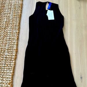 Kit and Ace Black Sheath Maxi Dress with Slit.